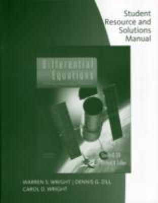 Student Solutions Manual for Zill/Cullen's Diff... 0495383163 Book Cover