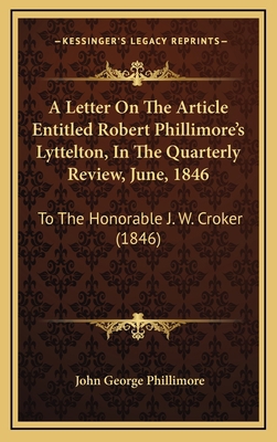 A Letter On The Article Entitled Robert Phillim... 1169055117 Book Cover