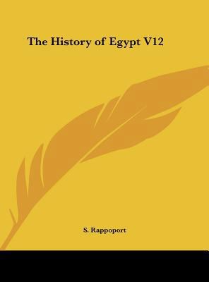 The History of Egypt V12 1161374337 Book Cover