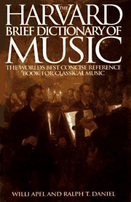 Harvard Brief Dictionary of Music Dictionary 1567310974 Book Cover