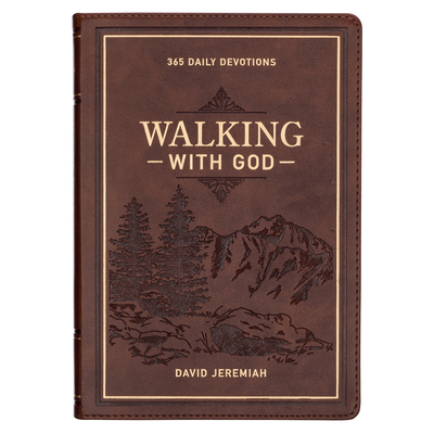 Devotional Walking with God Large Print Faux Le... 1642723991 Book Cover