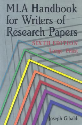 MLA Handbook for Writers of Research Papers [Large Print] 0873529871 Book Cover