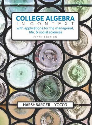 College Algebra in Context with Applications fo... 0134179021 Book Cover