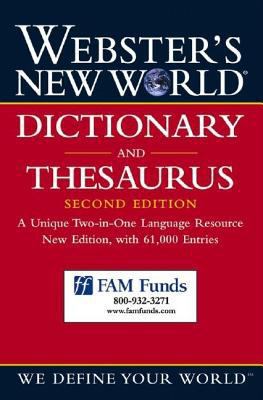 Webster's New World Dictionary and Thesaurus 0764583611 Book Cover