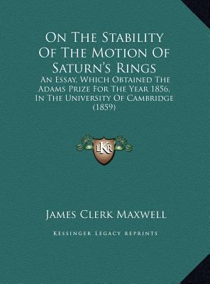 On the Stability of the Motion of Saturn's Ring... 1169686117 Book Cover