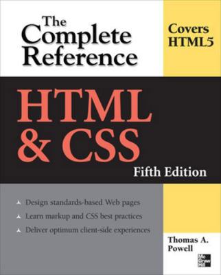 HTML & Css: The Complete Reference, Fifth Edition 0071496297 Book Cover