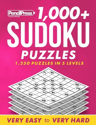 1,000+ Sudoku Puzzles: 1,250 puzzles in 5 levels 1703435273 Book Cover