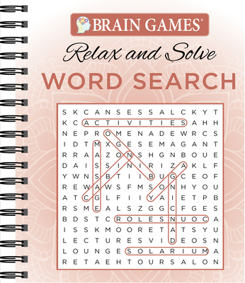 Brain Games - Relax and Solve: Word Search (Coral) 1640301267 Book Cover