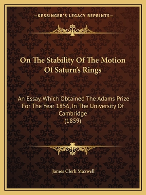 On The Stability Of The Motion Of Saturn's Ring... 1166568571 Book Cover