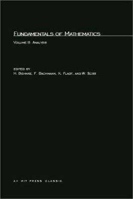 Fundamentals of Mathematics, Volume 3: Analysis 0262520958 Book Cover