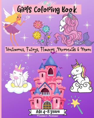 Girls Coloring Age 4-8 years: Amazing Coloring ... B0CHXXF97L Book Cover