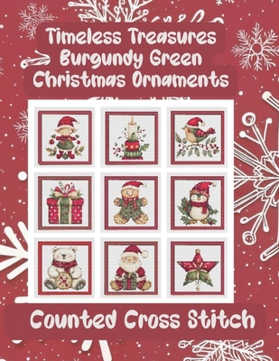 Timeless Treasures Burgundy Green Christmas Orn... B0FWJ4KKF1 Book Cover