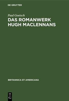 Das Romanwerk Hugh MacLennans [German] 3111290735 Book Cover