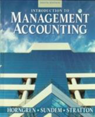 Introduction to Management Accounting 013205535X Book Cover