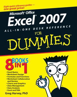 Excel 2007 All-In-One Desk Reference for Dummies 0470037385 Book Cover