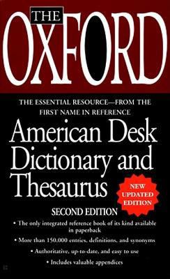 The Oxford Desk Dictionary and Thesaurus 0425180689 Book Cover