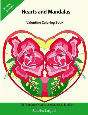 Hearts and Mandalas: Valentine Coloring Book: M... [Large Print] 1984004158 Book Cover