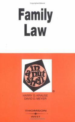 Family Law: In a Nutshell (Nutshell Series) 0314144412 Book Cover