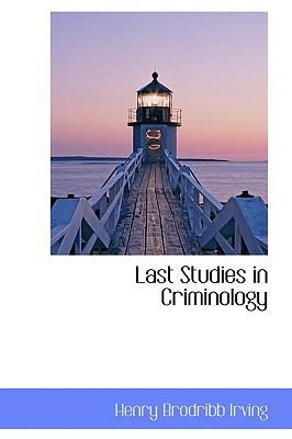 Last Studies in Criminology 055980833X Book Cover