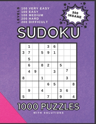 Sudoku 1000 Puzzles: Levels From Very Easy To I... B08NF1RLMZ Book Cover