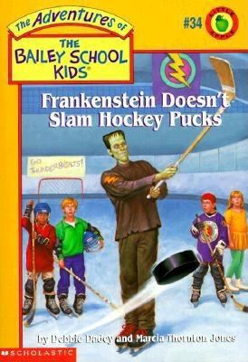 Frankenstein Doesn't Slam Hockey Pucks 0590189840 Book Cover