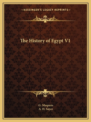 The History of Egypt V1 1162590920 Book Cover