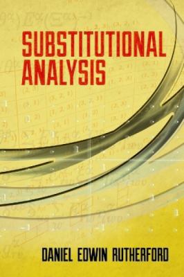 Substitutional Analysis 048649120X Book Cover