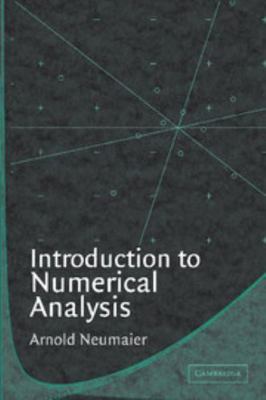 Introduction to Numerical Analysis 0521336104 Book Cover