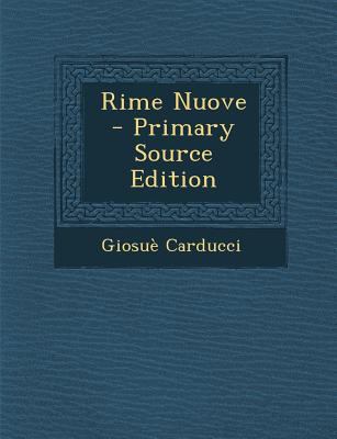 Rime Nuove [Italian] 1287468365 Book Cover