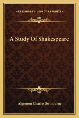 A Study Of Shakespeare 1162923237 Book Cover