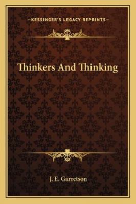 Thinkers And Thinking 116323494X Book Cover