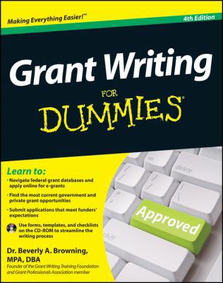 Grant Writing for Dummies [With CDROM] 1118013875 Book Cover