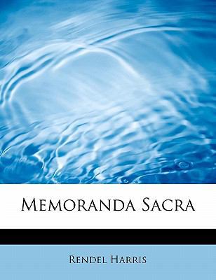 Memoranda Sacra 1115063804 Book Cover