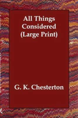 All Things Considered [Large Print] 1406822124 Book Cover