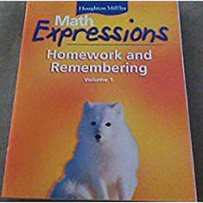Math Expressions: Hmewk&rembr Consm L4 V1 0618641181 Book Cover