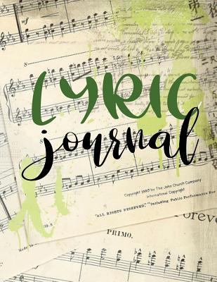 Paperback Lyric Journal : Lyric Journal for Songwriting (8. 5 X 11)(120 Lined/Ruled Pages)(V4) Book