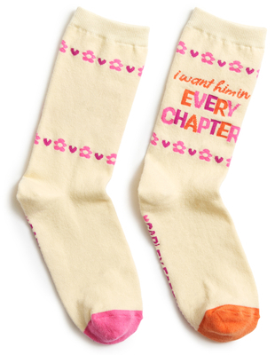 Carley Fortune Every Chapter Socks - Small Book Cover