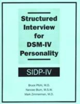 Structured Interview for Dsm-Iv(r) Personality ... 0880489375 Book Cover
