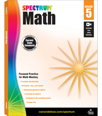 Spectrum Math Workbook, Grade 5: Volume 6 1483808734 Book Cover