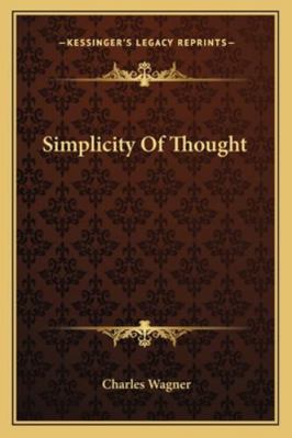 Simplicity Of Thought 1162842865 Book Cover