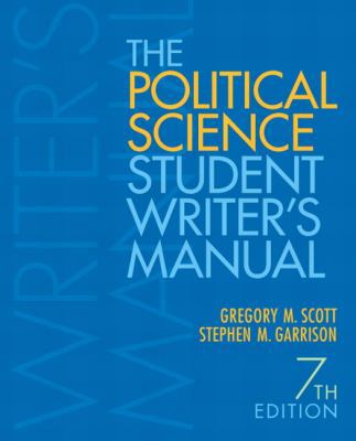 The Political Science Student Writer's Manual B007C6BPMM Book Cover