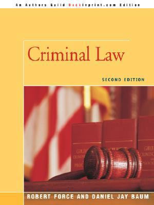 Criminal Law: Second Edition 0595483968 Book Cover