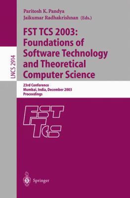 Fst Tcs 2003: Foundations of Software Technolog... 3540206809 Book Cover