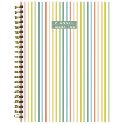 Cal 2025- Malibu Stripes Medium Weekly Monthly ...            Book Cover