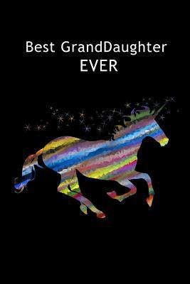 Paperback Best Granddaughter Ever: Rainbow Magical Unicorn Notebook Gift for Girls and Teens Blank Lined Diary, Small Journal Book