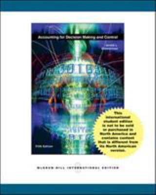 Accounting for Decision Making and Control 0071115544 Book Cover