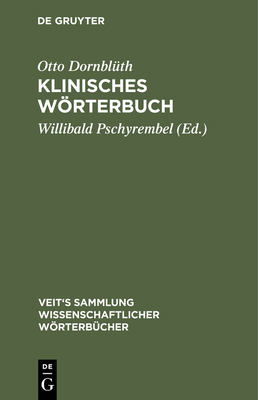 Klinisches Wörterbuch [German] 3111209830 Book Cover