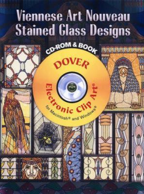 Viennese Art Nouveau Stained Glass Designs [Wit... 0486998819 Book Cover