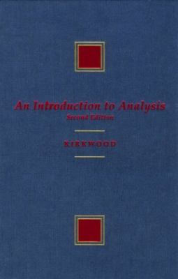 An Introduction to Analysis 0534944221 Book Cover