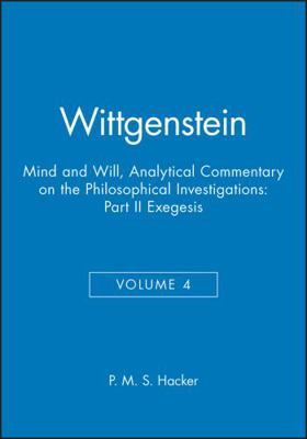 Wittgenstein Mind and Will V4 Pt 2 0631219870 Book Cover